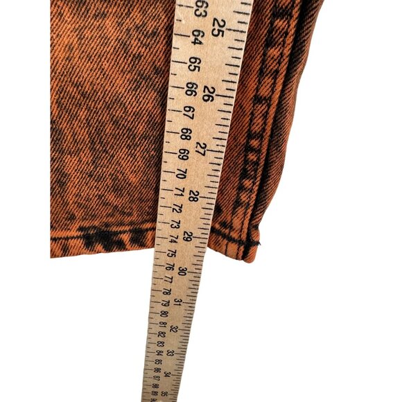 Vans Covina 5-Pocket Baggy Denim Pant High-Rise Straight Leg Scarlet Ibis Sz 30 - Picture 7 of 12